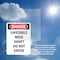Signmission Unstable Mine Shaft Do Not Enter Danger Sign, Plastic, 7in W x 10in L, 2PK OS-2PACK-DS-P-710-V-2486 - alternate 4